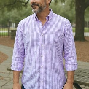 Lauren Ralph Lauren Purple Checkered Button Down Shirt XL